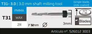 T31- 3.0 | 3.0 mm shaft milling tool